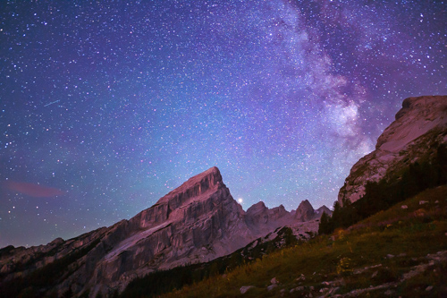 Nationalpark Berchtesgaden, Watzmann mit Milchstrasse