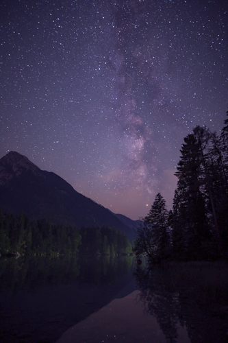 Berchtesgaden National Park, Milky Way above the Hintersee